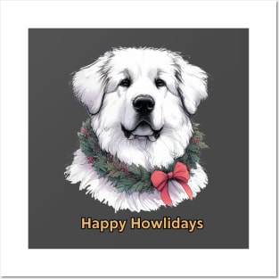 Happy Howlidays Great Pyrenees Posters and Art